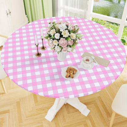 36"-44" Picnic Table Cloth, Flannel Backed Vinyl Fitted Tablecloths