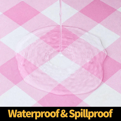 36"-44" Picnic Table Cloth, Flannel Backed Vinyl Fitted Tablecloths