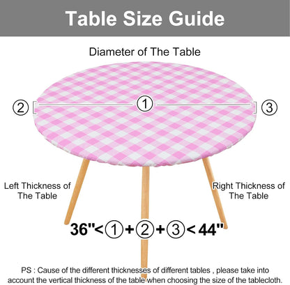 36"-44" Picnic Table Cloth, Flannel Backed Vinyl Fitted Tablecloths