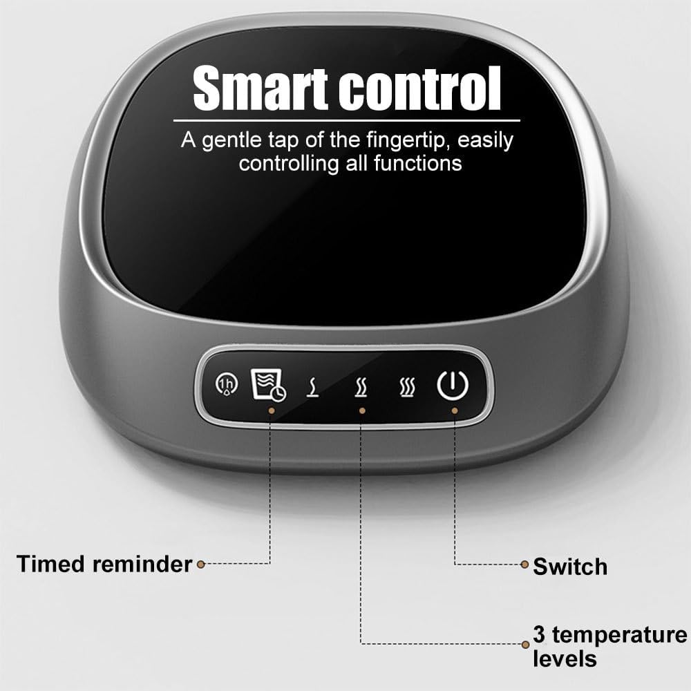 Coffee Mug Warmer,Electric Smart Beverage Cup Warmer with Timer & Auto Shut Off,Quick Heating,3 Temperature Settings for Office Travel Desk