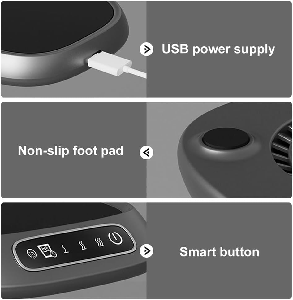 Coffee Mug Warmer,Electric Smart Beverage Cup Warmer with Timer & Auto Shut Off,Quick Heating,3 Temperature Settings for Office Travel Desk