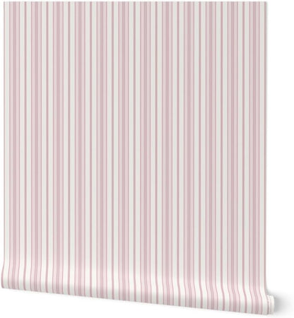 Pink Stripes Boho Peel and Stick Wallpaper