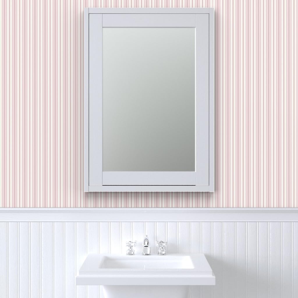 Pink Stripes Boho Peel and Stick Wallpaper