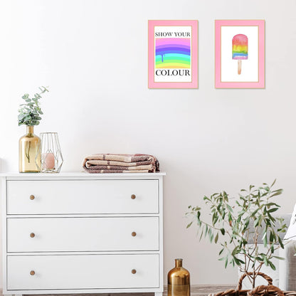 4x6 Picture Frame Pink Set of 2