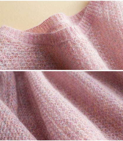 6 Balls Angora Mohair Wool Yarn Soft Fingering Baby Mohair Cashmere Hand Crochet Yarn for Knitting DIY Scarf Sweater Thread 300g (Pink)