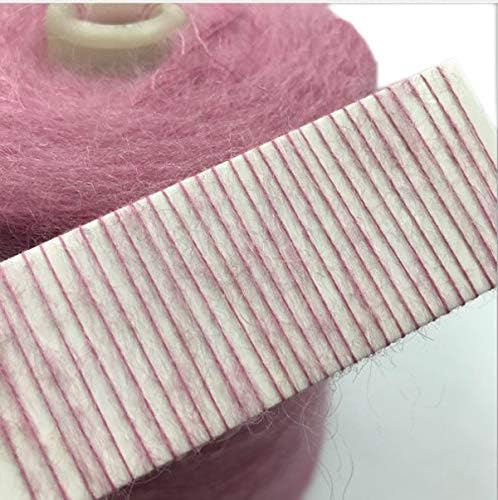 6 Balls Angora Mohair Wool Yarn Soft Fingering Baby Mohair Cashmere Hand Crochet Yarn for Knitting DIY Scarf Sweater Thread 300g (Pink)