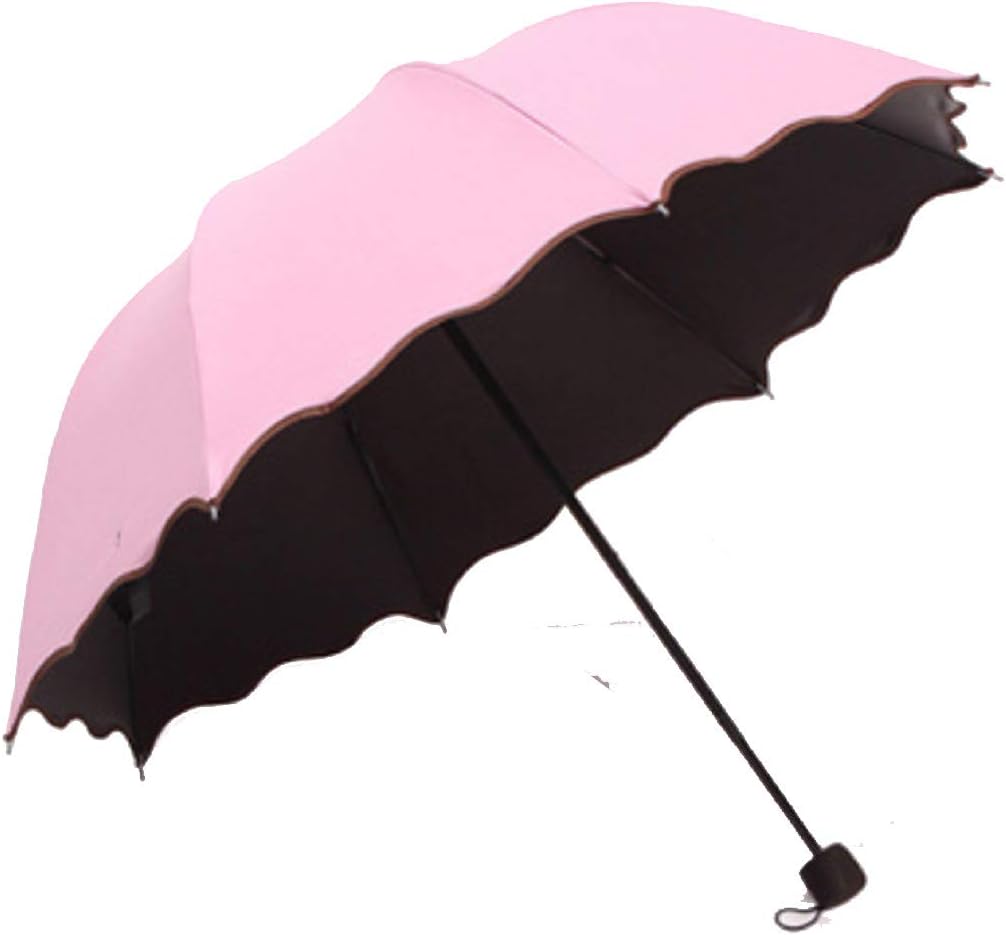 Travel Foldable compact Umbrellas Sun rain Umbrellas parasol with Met Water blomssom blooming material parasol