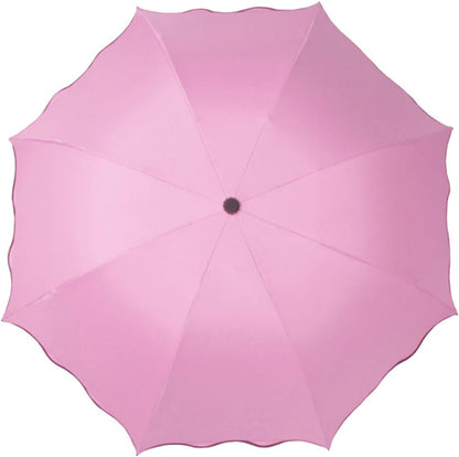 Travel Foldable compact Umbrellas Sun rain Umbrellas parasol with Met Water blomssom blooming material parasol