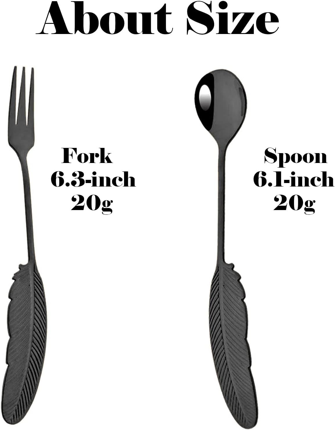 8Pieces 304 Stainless Steel Copper Feather Coffee Spoon 4 and Appetizer Fork 4 Tableware Mini Dessert Utensils Set Creative Spoons and Forks for Stirring, Fruit, Cake, Coffee, Tea-Rose Gold