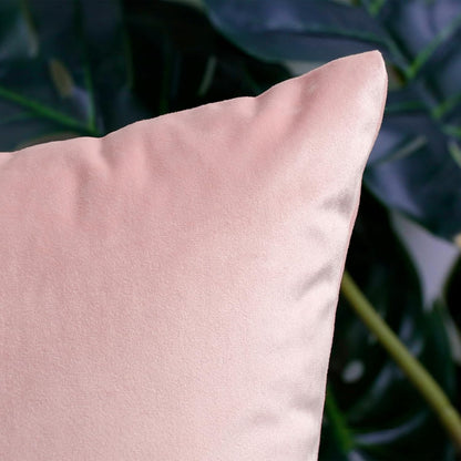 2 Pack Velvet Decorative Square Throw Pillow Covers 18x18 inch Pink