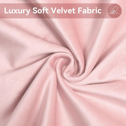 2 Pack Velvet Decorative Square Throw Pillow Covers 18x18 inch Pink