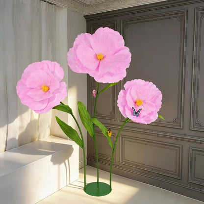 5.8 Ft Giant Artificial Flowers with Stand, Large Paper Flower