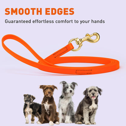 Viper K9 Biothane Working Dog Leash Waterproof Lead for Tracking Training Schutzhund Dog Sport & Search - Odor-Proof Long Line with Solid Brass Snap for Puppy Medium and Large 5/8" x 15ft HunterOrange