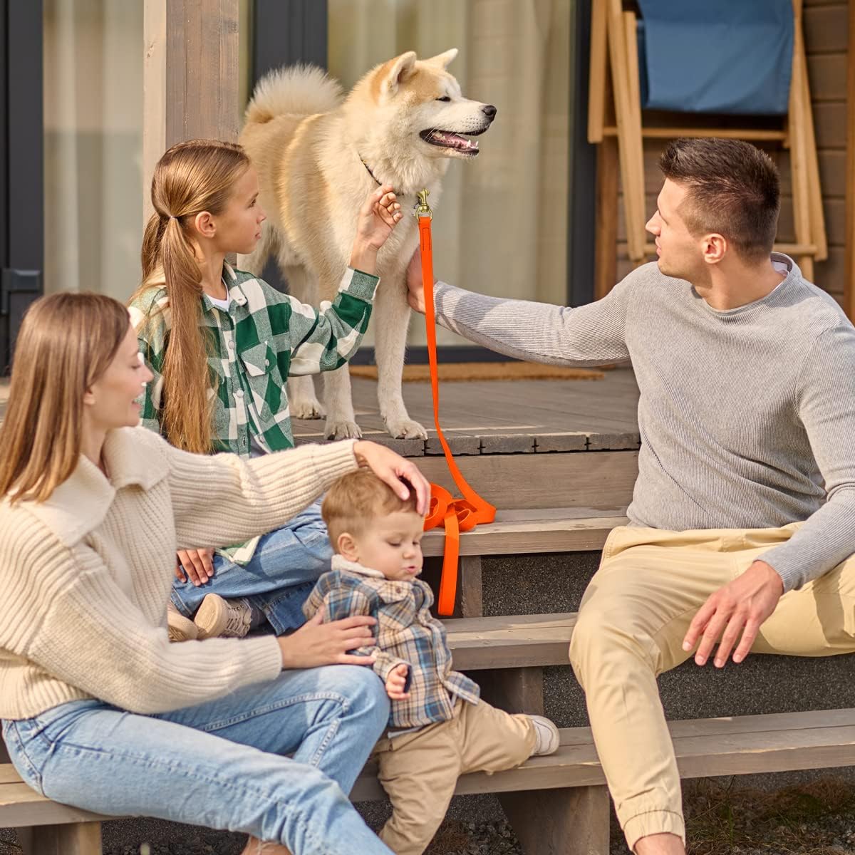 Viper K9 Biothane Working Dog Leash Waterproof Lead for Tracking Training Schutzhund Dog Sport & Search - Odor-Proof Long Line with Solid Brass Snap for Puppy Medium and Large 5/8" x 15ft HunterOrange