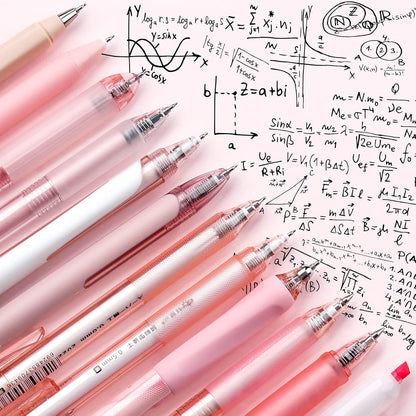 Rose Gel Pens, Pink & Black Ink, 0.5mm, 12 Count