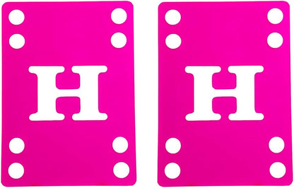 Skateboard Longboard Riser Pads - Set of 2 Risers, Rubber Shock Pads 1/8" (3mm), 1/4" (6mm)