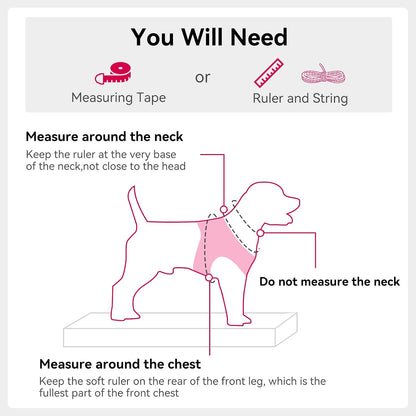 Step-in Dog Harness, Soft Breathable Mesh, Hot Pink L