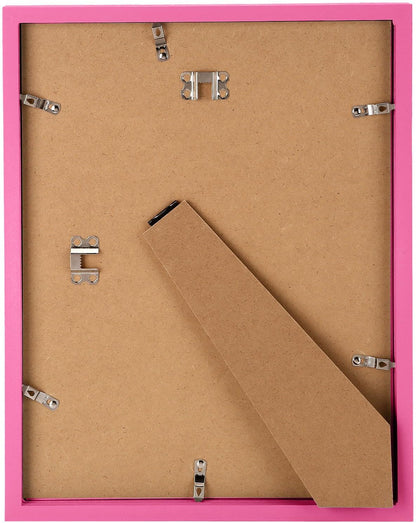 11x14 Picture Frame Made of Solid Wood Pink Photo Frames Display Pictures 8x10 with Mat or 11x14 Without Mat Colorful Frame Horizontal and Vertical for Wall