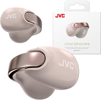 Nearphones Pearl Edition - Earcuff True Wireless Earbuds with Shiny Arch, Comfortable fit, Multipoint Connection, Bluetooth 5.3, 24H Battery Life - HANP1T-PN (Sand Peach)