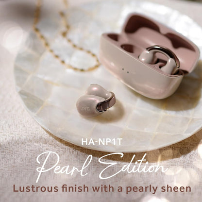 Nearphones Pearl Edition - Earcuff True Wireless Earbuds with Shiny Arch, Comfortable fit, Multipoint Connection, Bluetooth 5.3, 24H Battery Life - HANP1T-PN (Sand Peach)