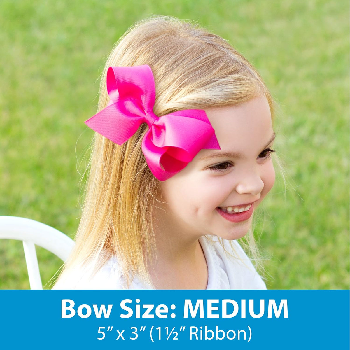 Girls' French Satin Hair Bow with a Knot Wrap Center, No-Slip Hair Clip, Handmade