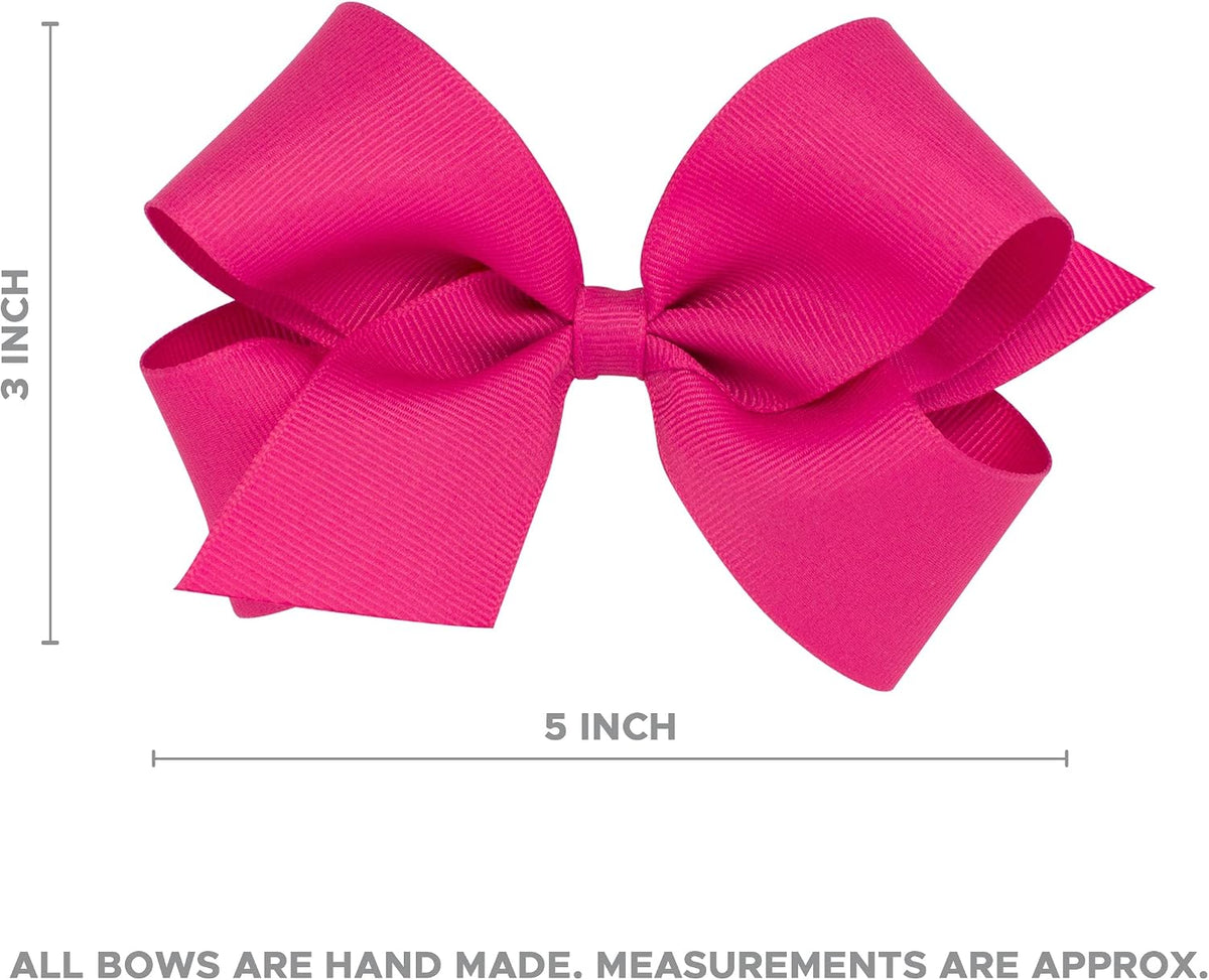 Girls' French Satin Hair Bow with a Knot Wrap Center, No-Slip Hair Clip, Handmade