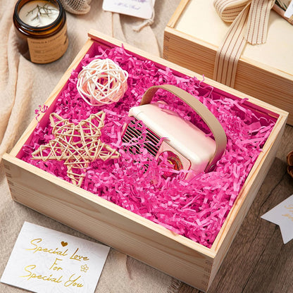 1 LB Crinkle Paper Filler Pink Shredded Paper for Gift Box Basket