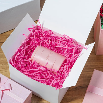 1 LB Crinkle Paper Filler Pink Shredded Paper for Gift Box Basket