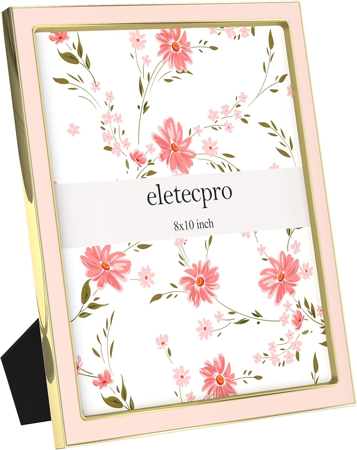 8x10 Enamel Picture Frame with Real Glass Cover, Pink, 1-Pack