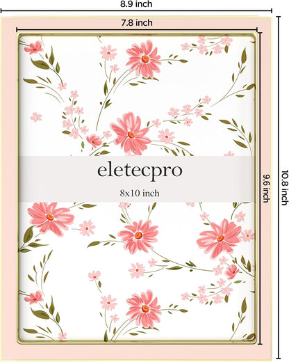 8x10 Enamel Picture Frame with Real Glass Cover, Pink, 1-Pack