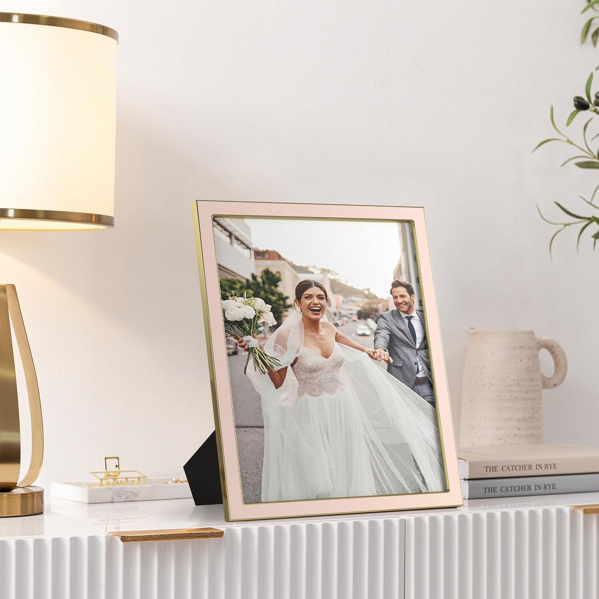 8x10 Enamel Picture Frame with Real Glass Cover, Pink, 1-Pack