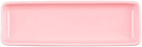 Rectangular Tray Sushi Plate Ceramic Tapas Serving Plate Ceramics Snack Tableware Tray - Pink