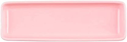 Rectangular Tray Sushi Plate Ceramic Tapas Serving Plate Ceramics Snack Tableware Tray - Pink