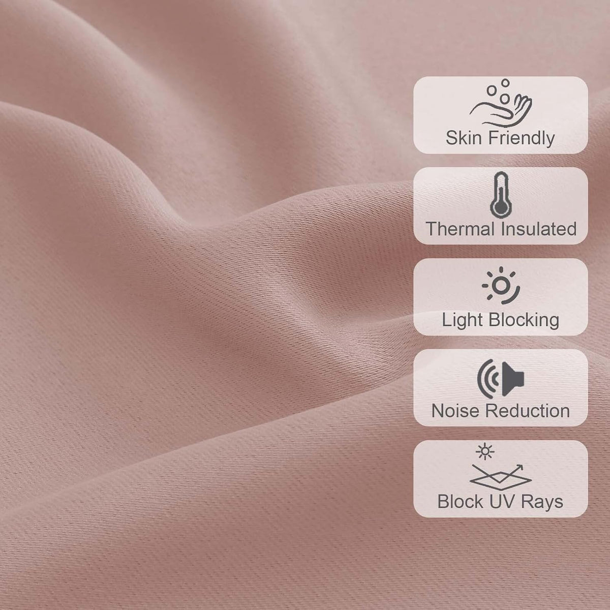 Blush Pink Valances for Window, Room Darkening Short Curtains for Kitchen Bedroom Living Room, Rod Pocket Top Small Window Treatment Valance RV Bunk Panels, 40Wx14L, 2 Pieces
