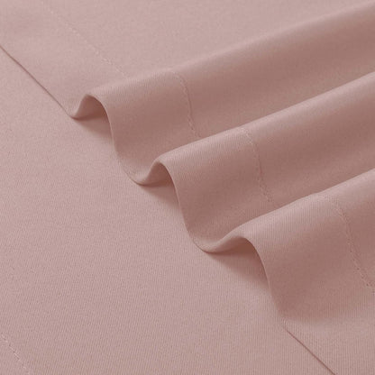 Blush Pink Valances for Window, Room Darkening Short Curtains for Kitchen Bedroom Living Room, Rod Pocket Top Small Window Treatment Valance RV Bunk Panels, 40Wx14L, 2 Pieces