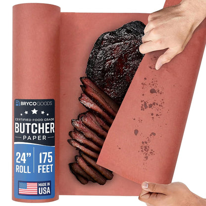 Pink Butcher Paper Roll for Smoker, 24" x 175', Made in USA