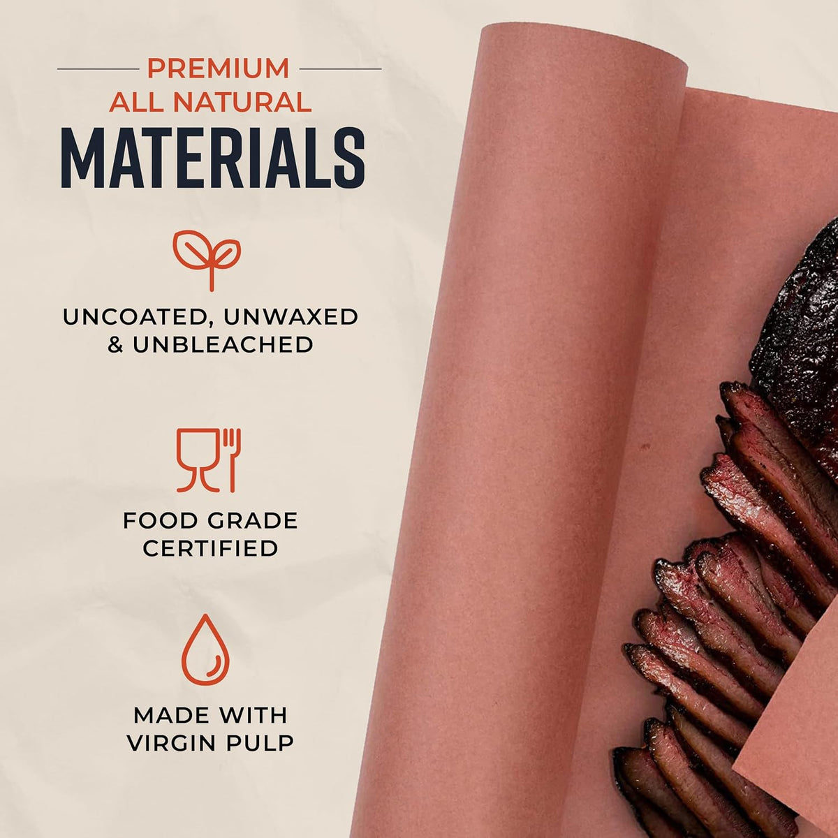 Pink Butcher Paper Roll for Smoker, 24" x 175', Made in USA