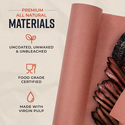 Pink Butcher Paper Roll for Smoker, 24" x 175', Made in USA