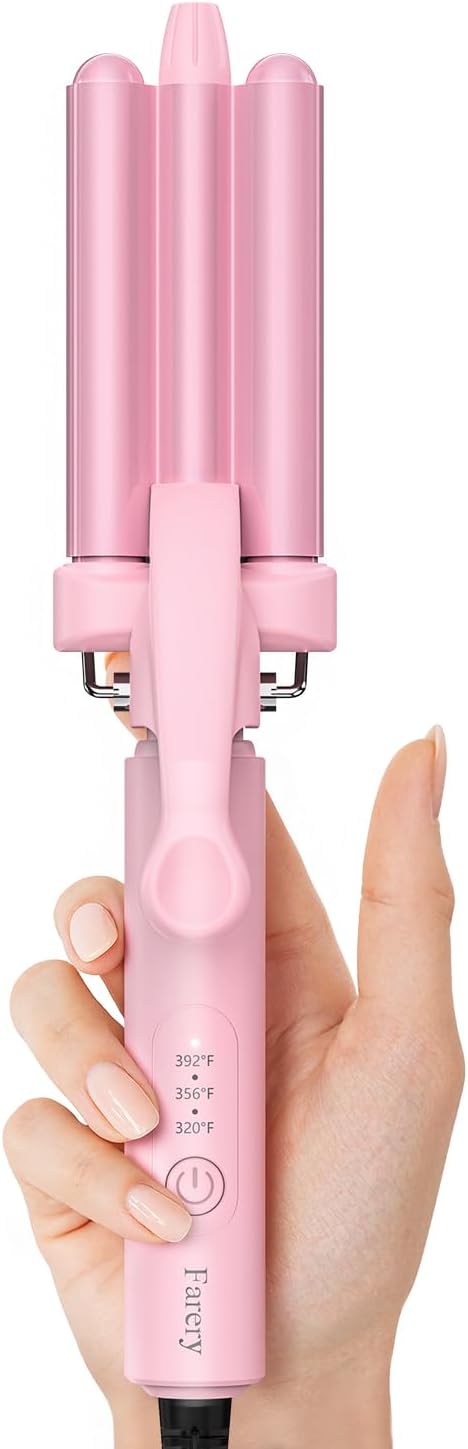 Mini Hair Waver, 1/2 Inch 3 Barrel Curling Iron for Short Hair