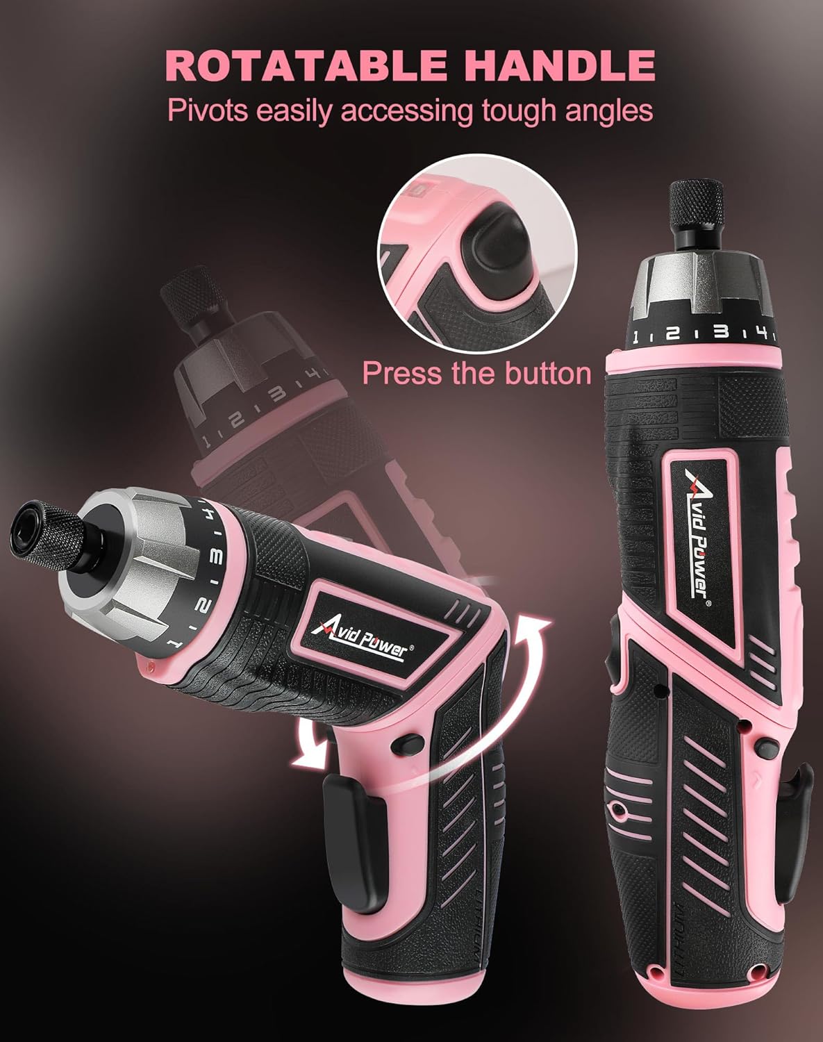 4V Electric Cordless Screwdriver Set 5.65Nm 44 Bits with Case