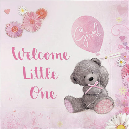 75-Pack Baby Shower Party Napkins Baby Girl Baby Pink Disposable