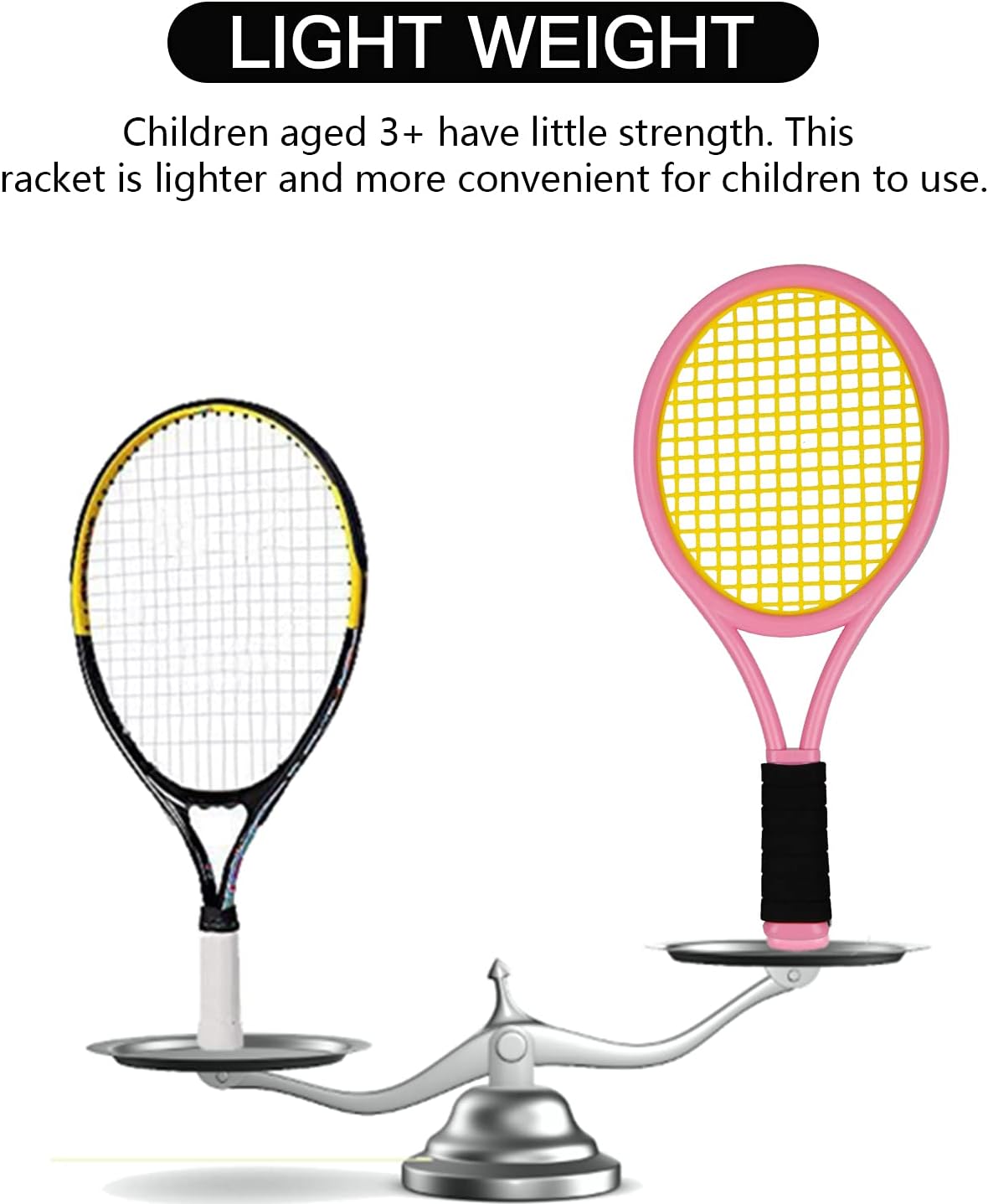 17 Inches Kid Tennis Racket Set for Children Indoor Outdoor Sports Play
