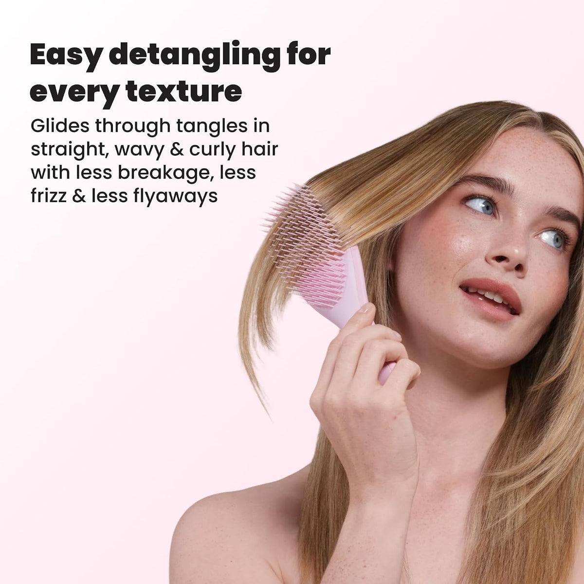 Ultimate Detangler Brush, Straight to Wavy, Millennial Pink