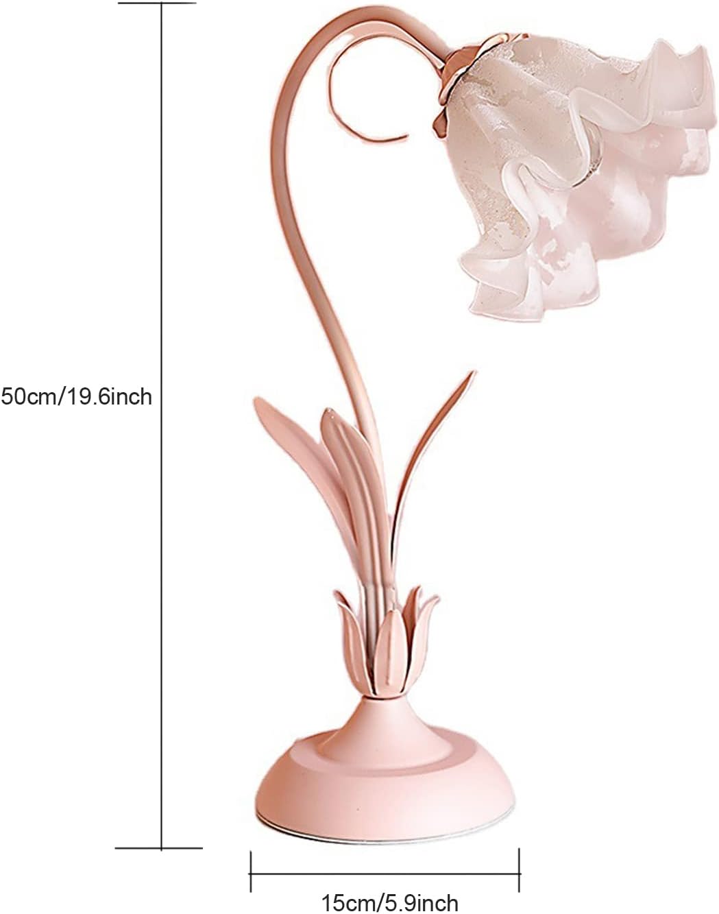 Pink Victorian Style Lamp Romantic E27 Elegant LED Desk Lamp Nightstand Light Table Lamp Pink Flower Light Decor European Pastoral Night Stand Lamp