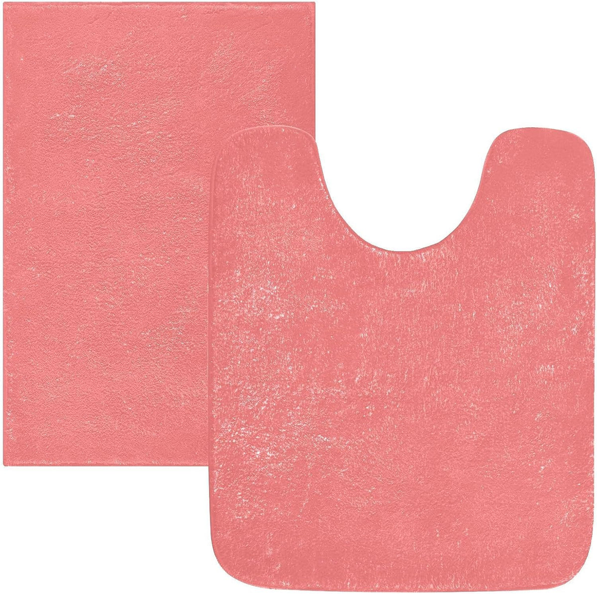 Plain Pink Solid Color Bathroom Rugs, Non Slip Dry Quickly Bath Mat, Absorbent Soft Bath Rugs for Bathroom, Toilet and Shower Floor
