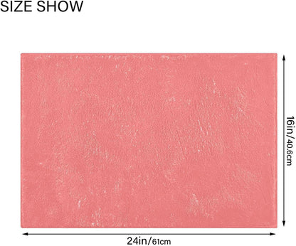 Plain Pink Solid Color Bathroom Rugs, Non Slip Dry Quickly Bath Mat, Absorbent Soft Bath Rugs for Bathroom, Toilet and Shower Floor