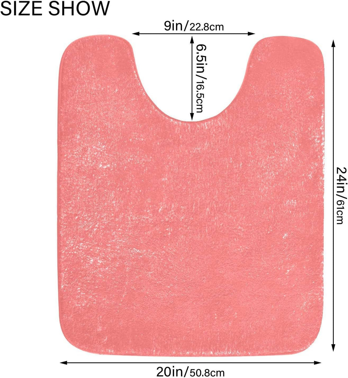Plain Pink Solid Color Bathroom Rugs, Non Slip Dry Quickly Bath Mat, Absorbent Soft Bath Rugs for Bathroom, Toilet and Shower Floor