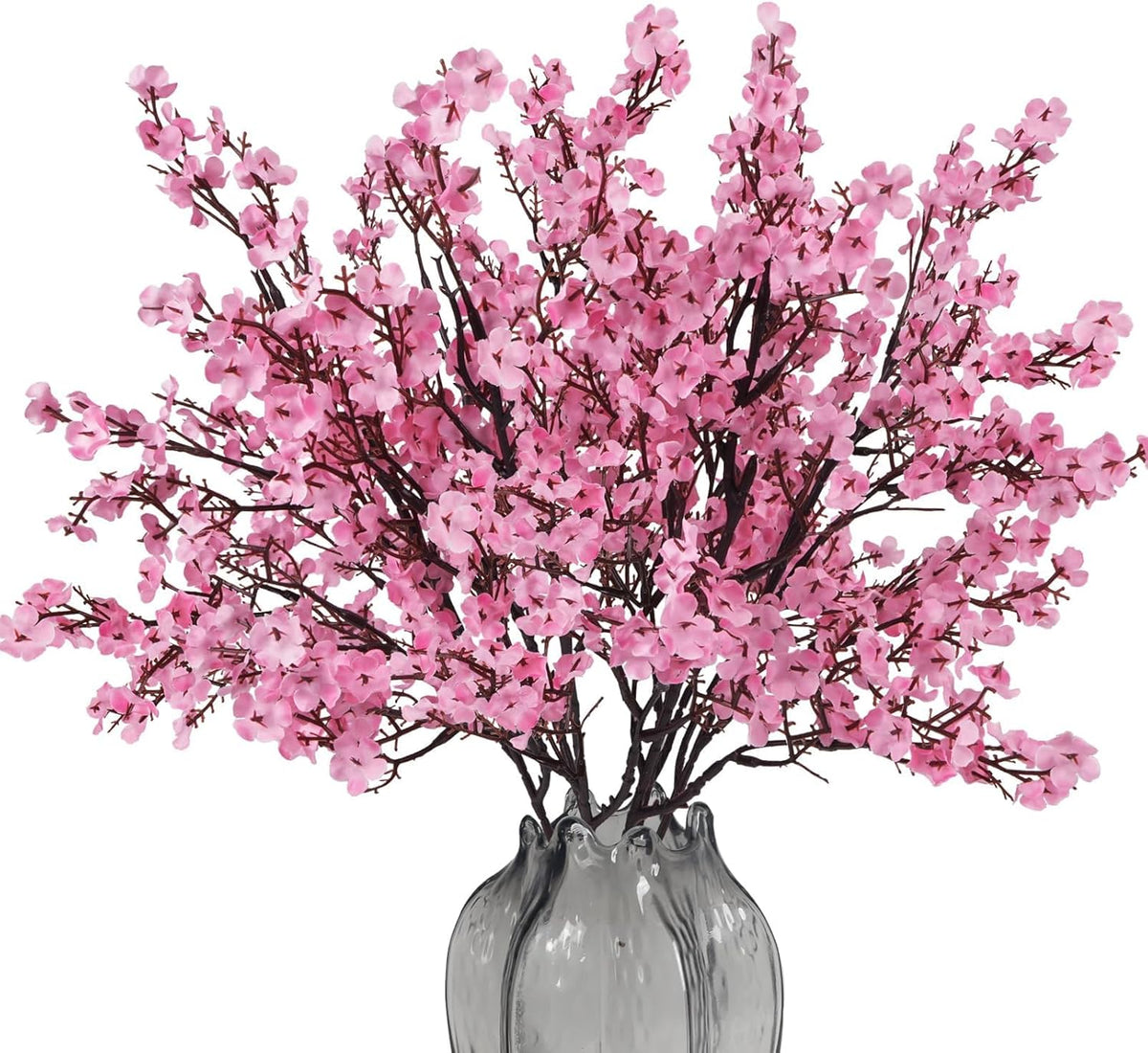 6Pcs Pink Babys Breath Artificial Flowers Real Touch Pink Fake Flowers