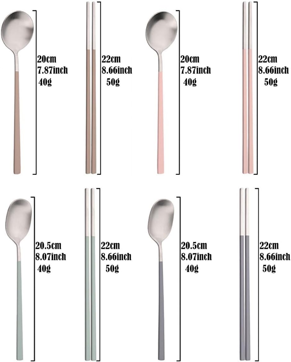 Pink Stainless Steel Korean-style Spoon and Chopsticks Set Service for 3. 6-Piece Reusable Stainless Steel Spoon Chopsticks Set for Home Hotel
