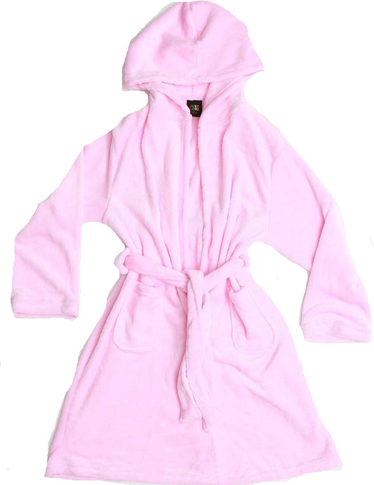 Hooded Plush Fleece Robe for Girls